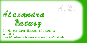 alexandra matusz business card